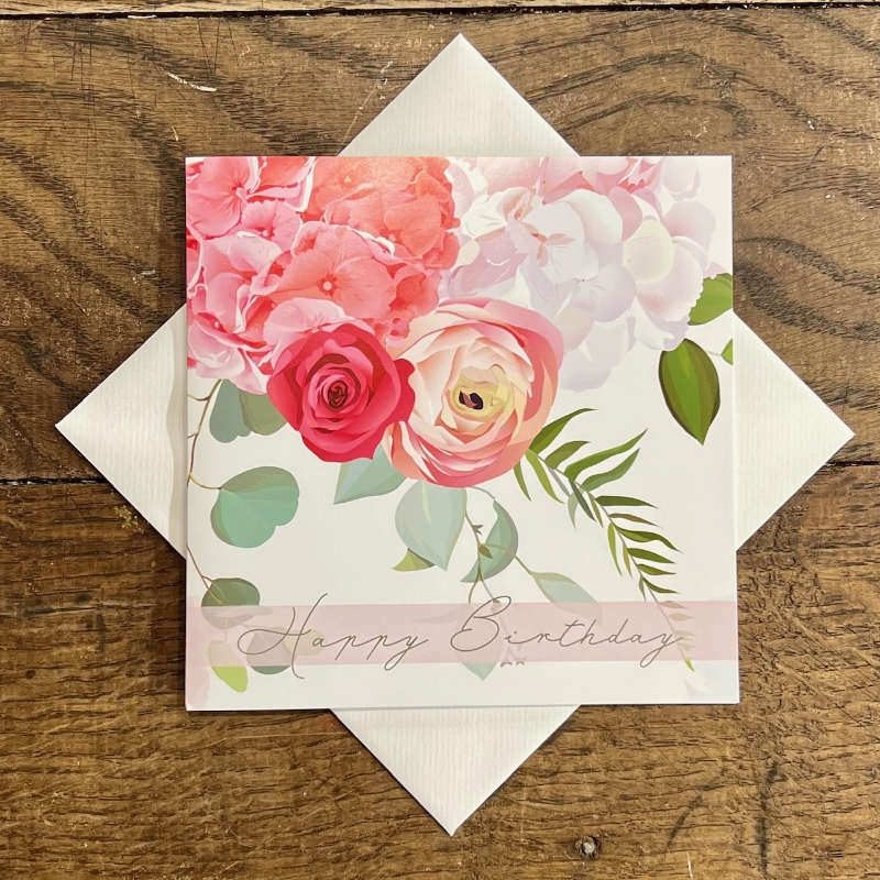 Happy Birthday Precious Petals Blank Greetings Card