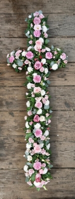 Pink & Cream Loose style Cross