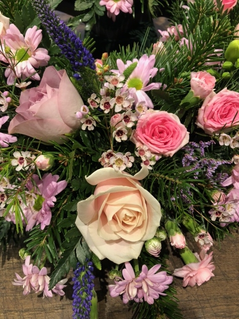 Pretty lilac and pink open heart