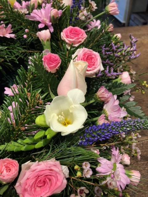 Pretty lilac and pink open heart