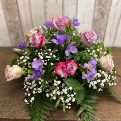 Pretty Pastel Rose and Freesia Posy