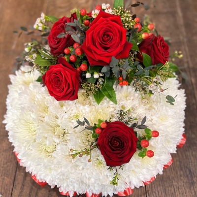 Red & White based Posy