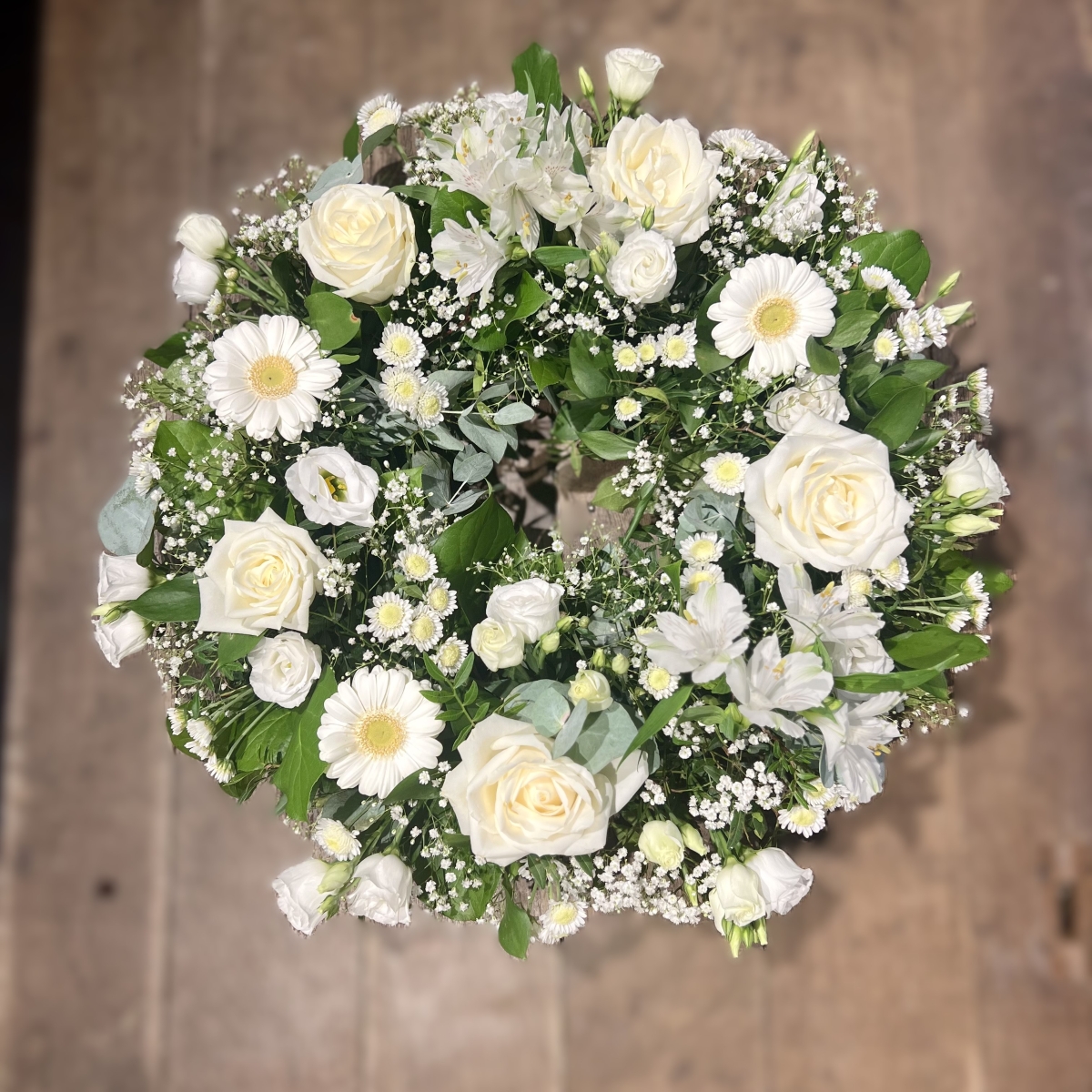 White wreath  Florist Choice