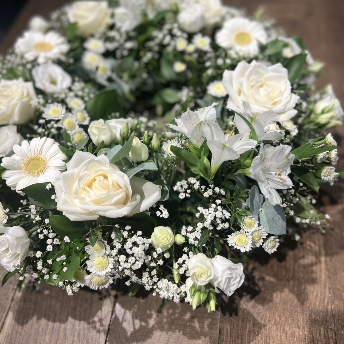 White wreath  Florist Choice