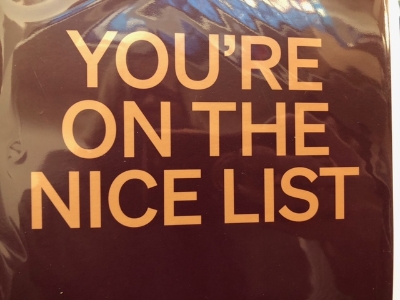You're on the nice list card