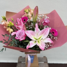 Pretty in Pink Hand tied