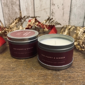 Red poppy and ginger soy candle