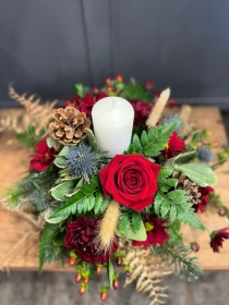 Noel candle table arrangement