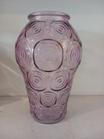 Pastel glass vases  Embossed design