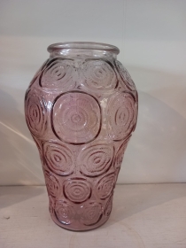 Pastel glass vases  Embossed design