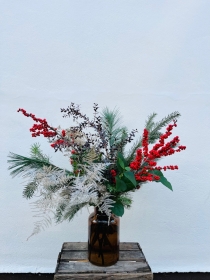 Pine & Berry Foliage Vase