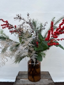 Pine & Berry Foliage Vase