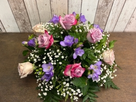 Pretty Pastel Rose and Freesia Posy