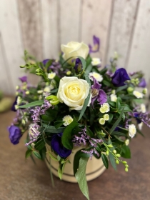 Purple and Cream Hatbox