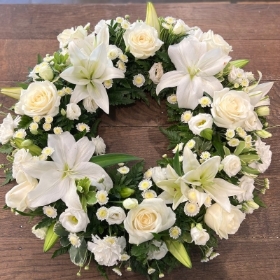 Rose and Lily Wreath