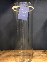 Tall glass Cylindrical vase