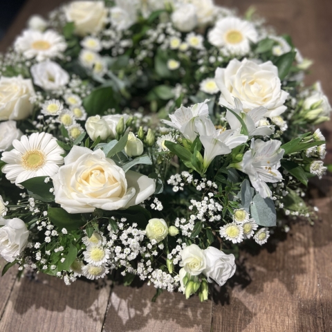 White wreath  Florist Choice