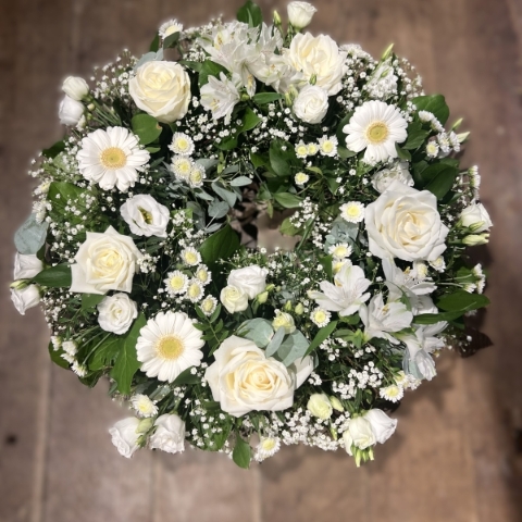 White wreath  Florist Choice